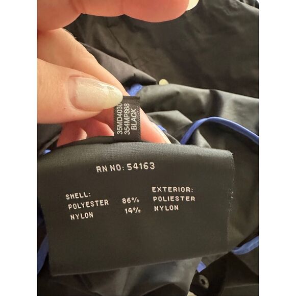 Cole Haan Women's Full Zip Lightweight Rain Jacket-Long Style-Black size medium - Picture 9 of 12